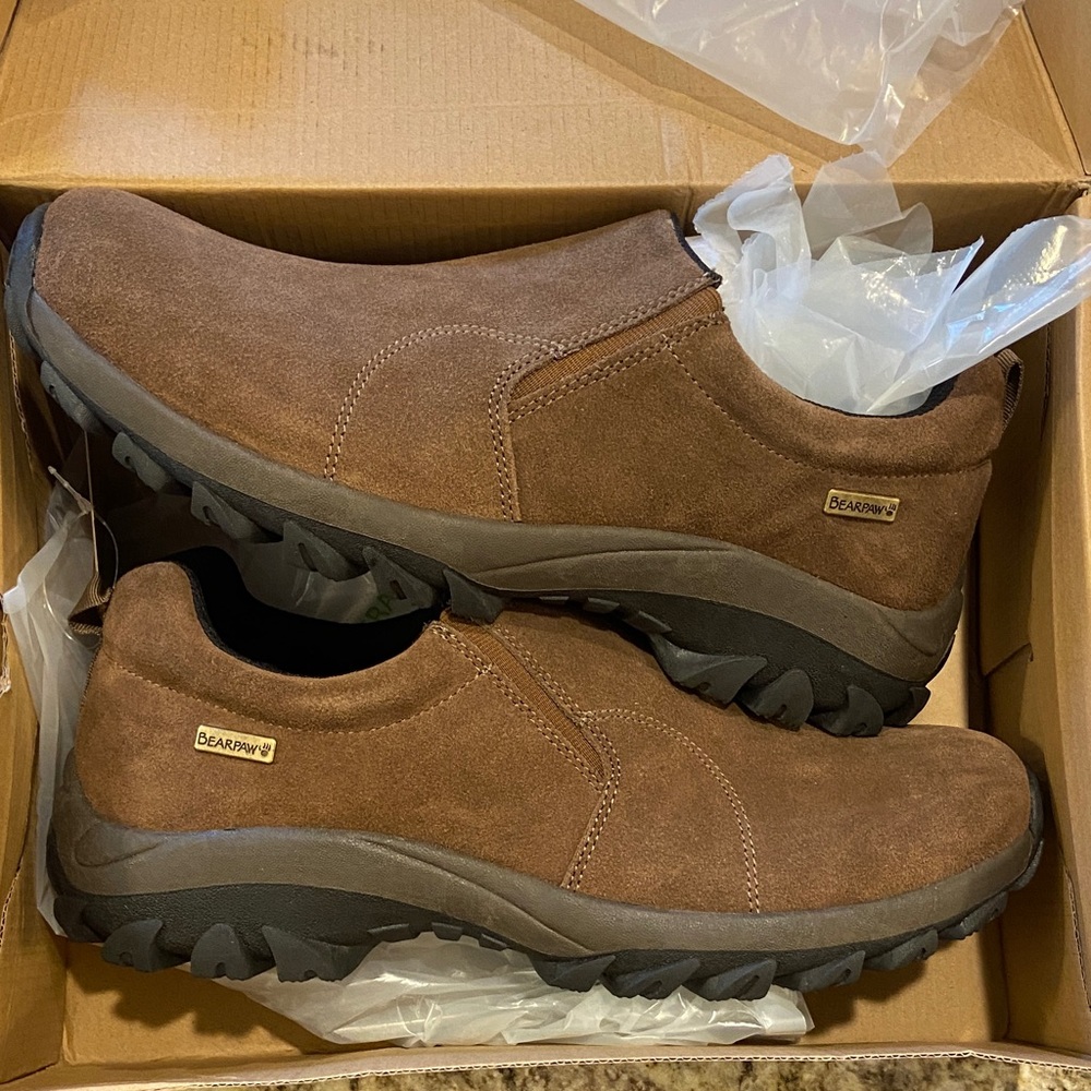 BearPaw Max Never Wet Men's Brown Slip-On Loafers MOC 11.5 M, Outdoor Rugged